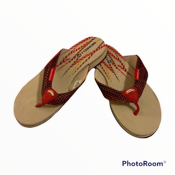Merrell red Performance flip flops size 6 - Picture 1 of 5